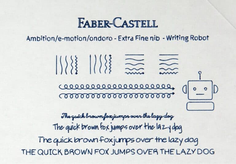 Faber-Castell Extra Fine writing robot test