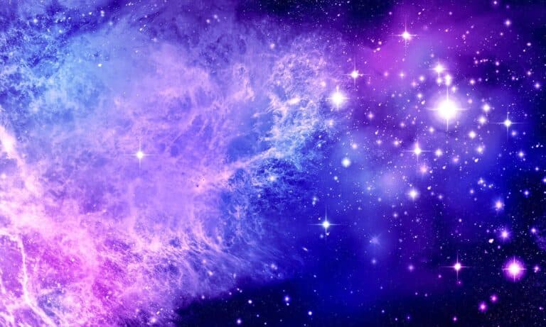 space in purple tones