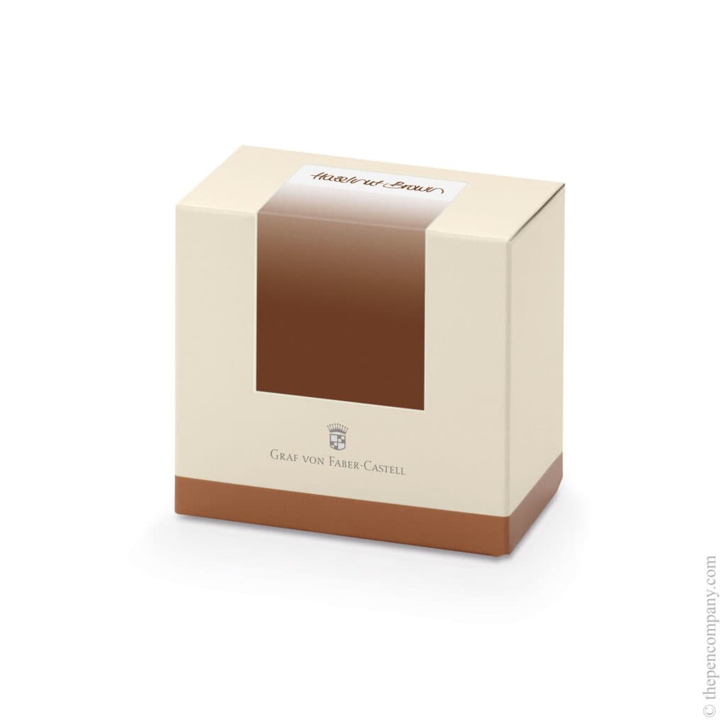 The Graf von Faber-Castell fountain pen ink in Hazelnut Brown