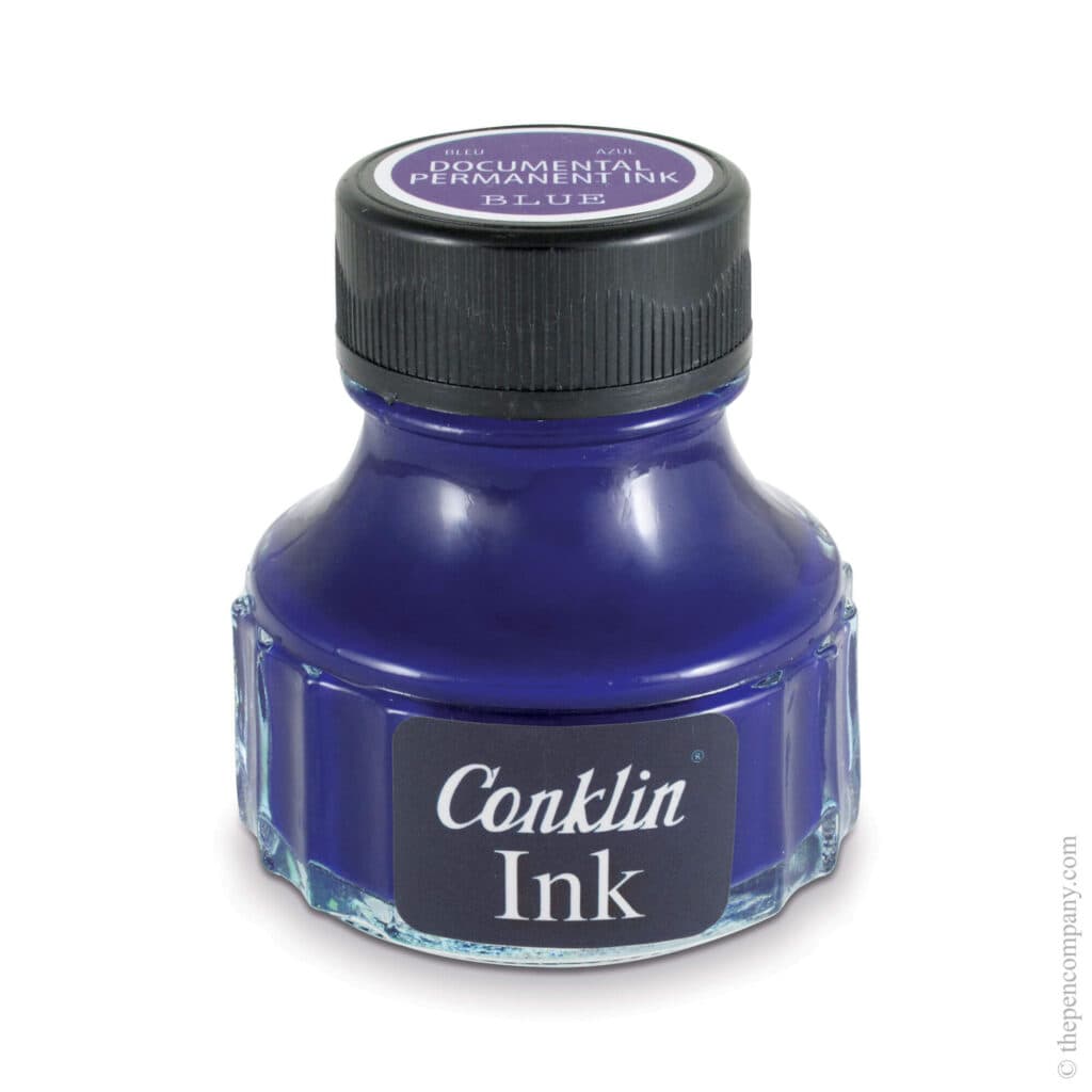 Conklin fountain pen ink in Blue