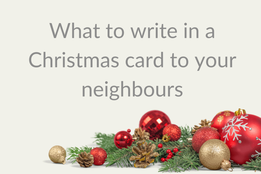 what to write in a christmas card to your neighbours