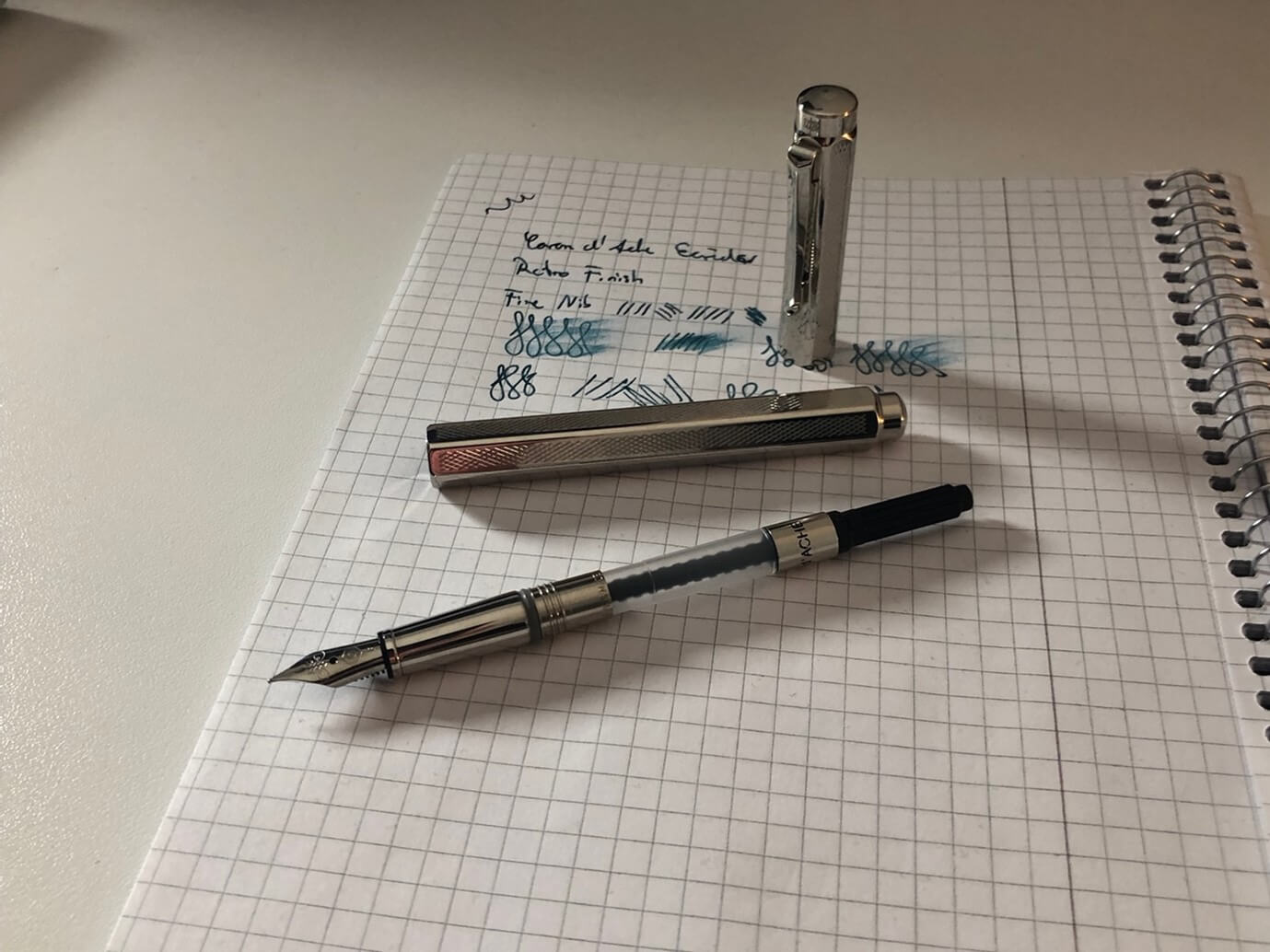 Caran D'Ache writing examples