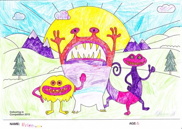 Evie Dunn – Age 6 – Colouring Competition Entry