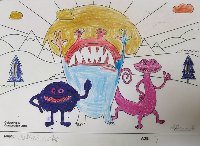 James Cobe – Age 7 – Colouring Competition Entry