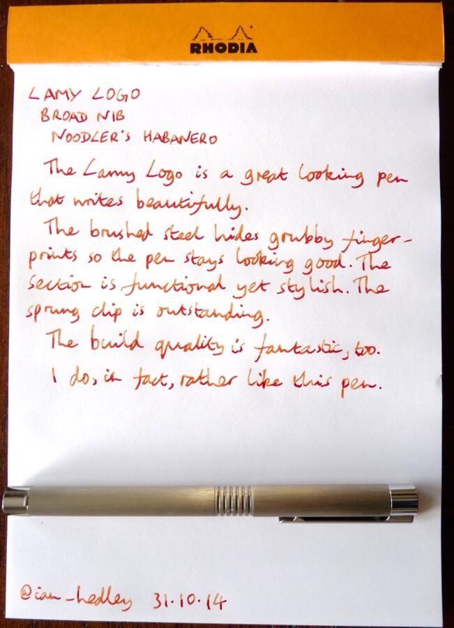 Lamy Logo handwritten review