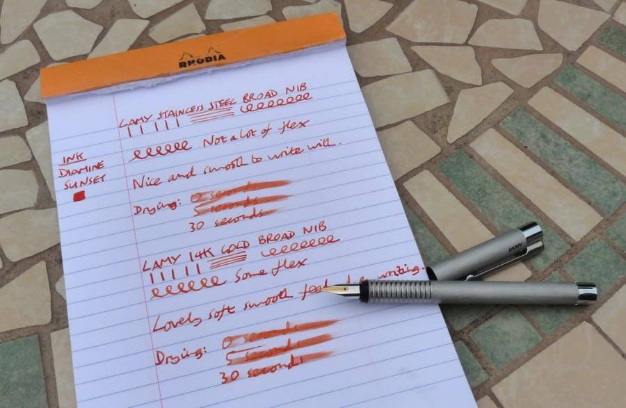 Lamy gold nib in pen