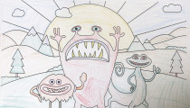 Logan McCathy-Ball – Age 6 – Colouring Competition Entry