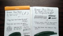Diamine Green/Black Fountain Pen Ink Review