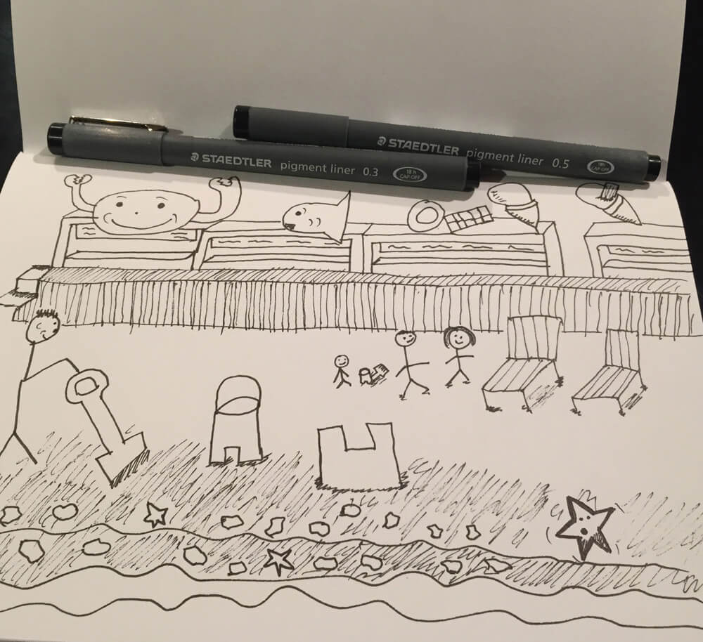 Paul Lonsdale's seaside scene