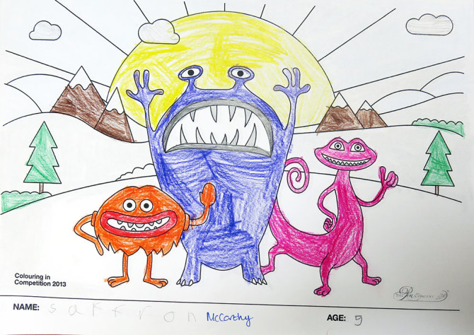 Saffron McCathy – Age 9 – Colouring Competition Entry