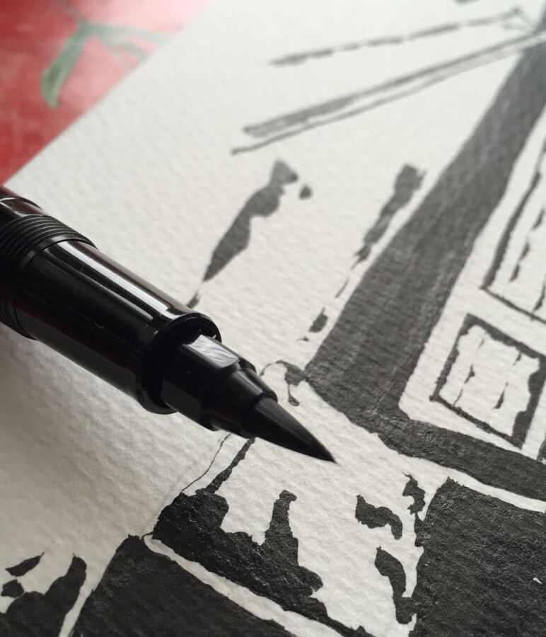 Sailor 1911 Brush Pen brush tip