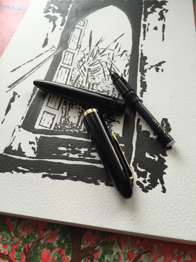 Sailor 1911 Brush Pen taken apart