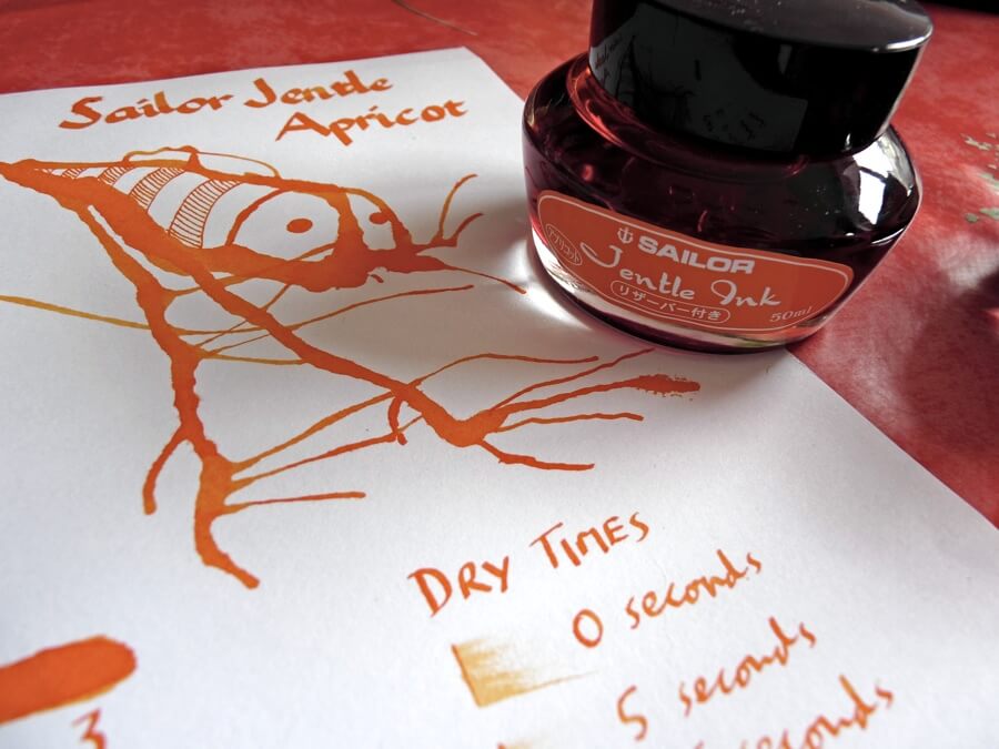Sailor Apricot ink review