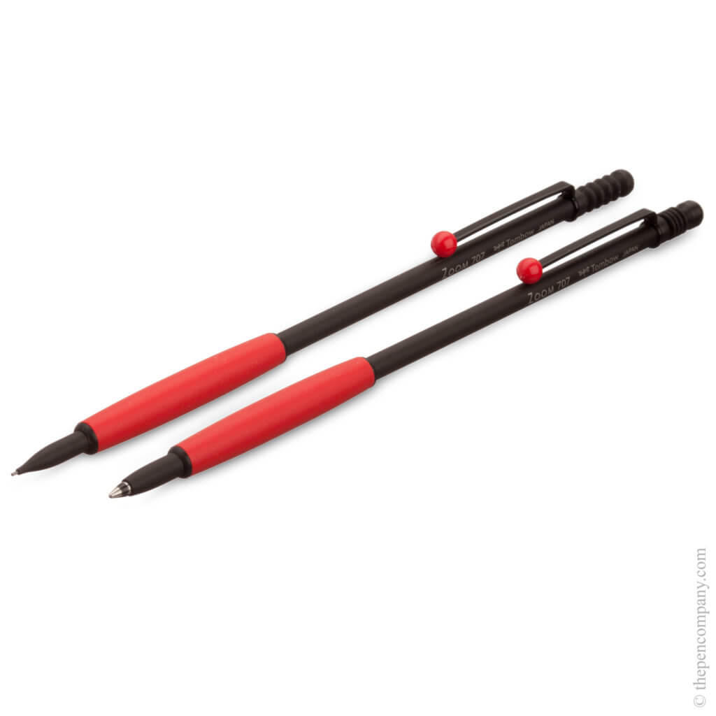 Black Tombow Zoom 707 pen set with red trim