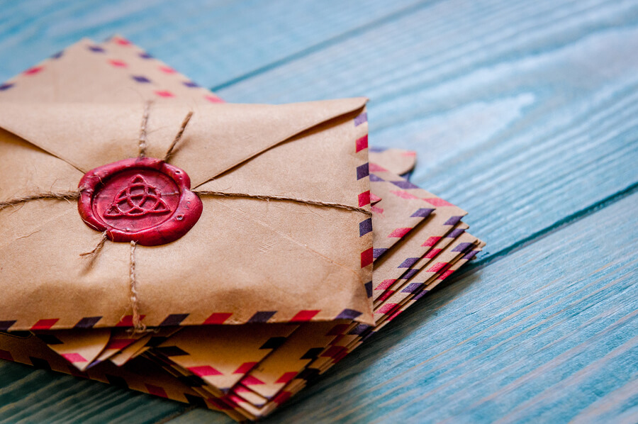 Envelopes with wax seals