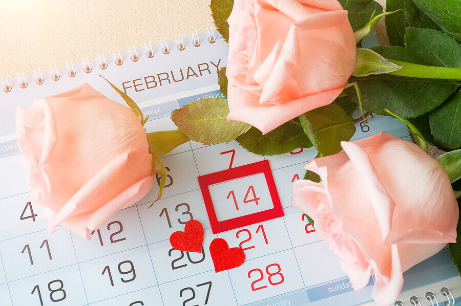 Valentines day background, Valentines day card, festive Valentines day card, festive Valentines day still life.