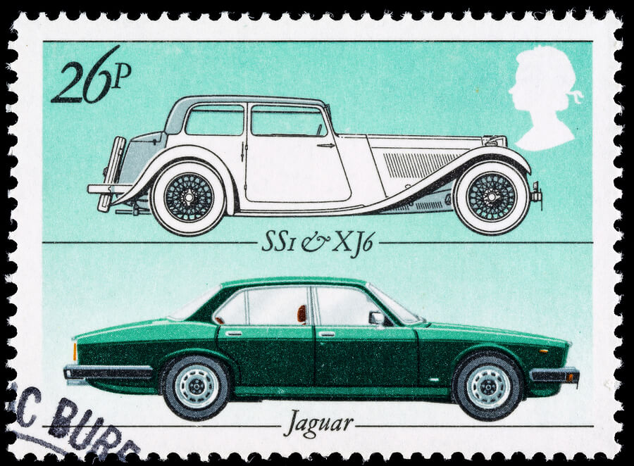 British Motor Car Postage Stamp