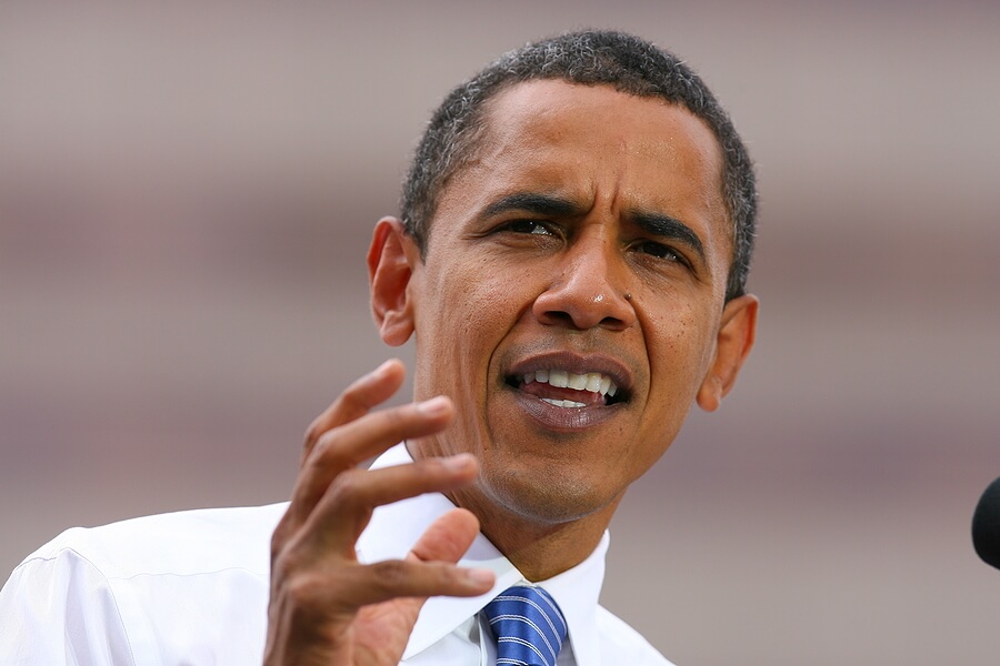 Democratic nominee, Barack Obama, makes a campaign stop
