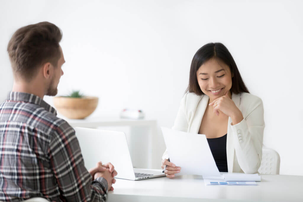 Job interview following the writing of a perfect cover letter