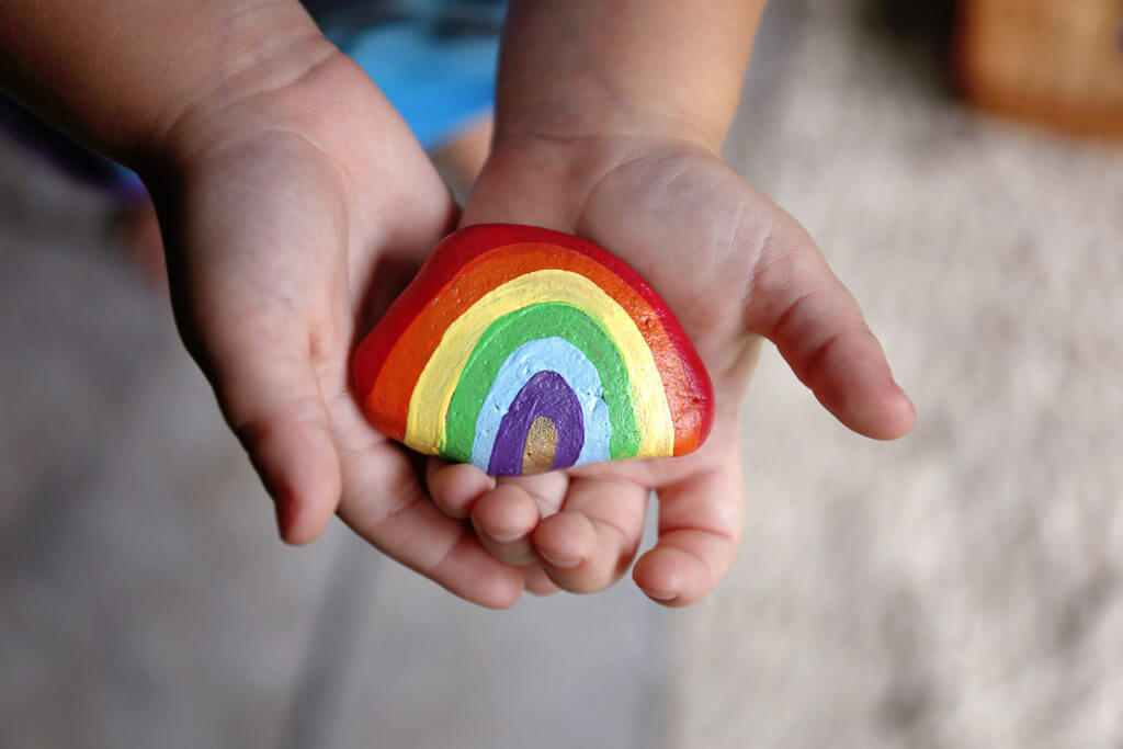 A painted rock