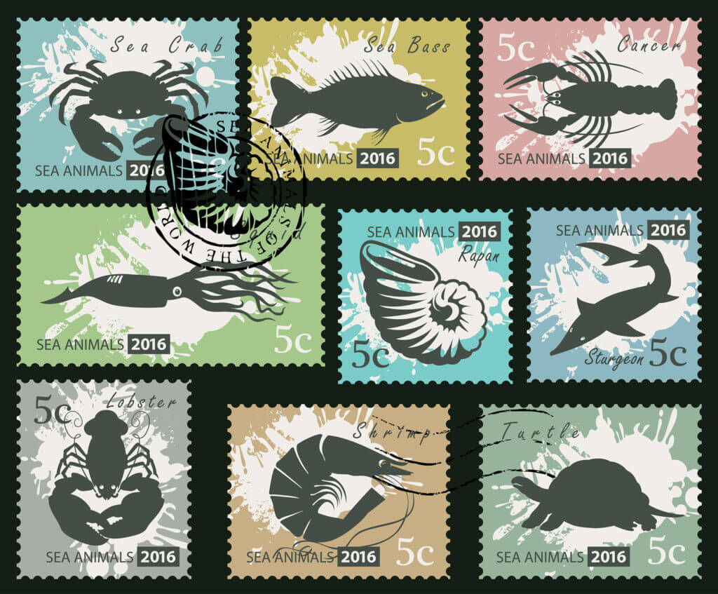 vintage postage stamps