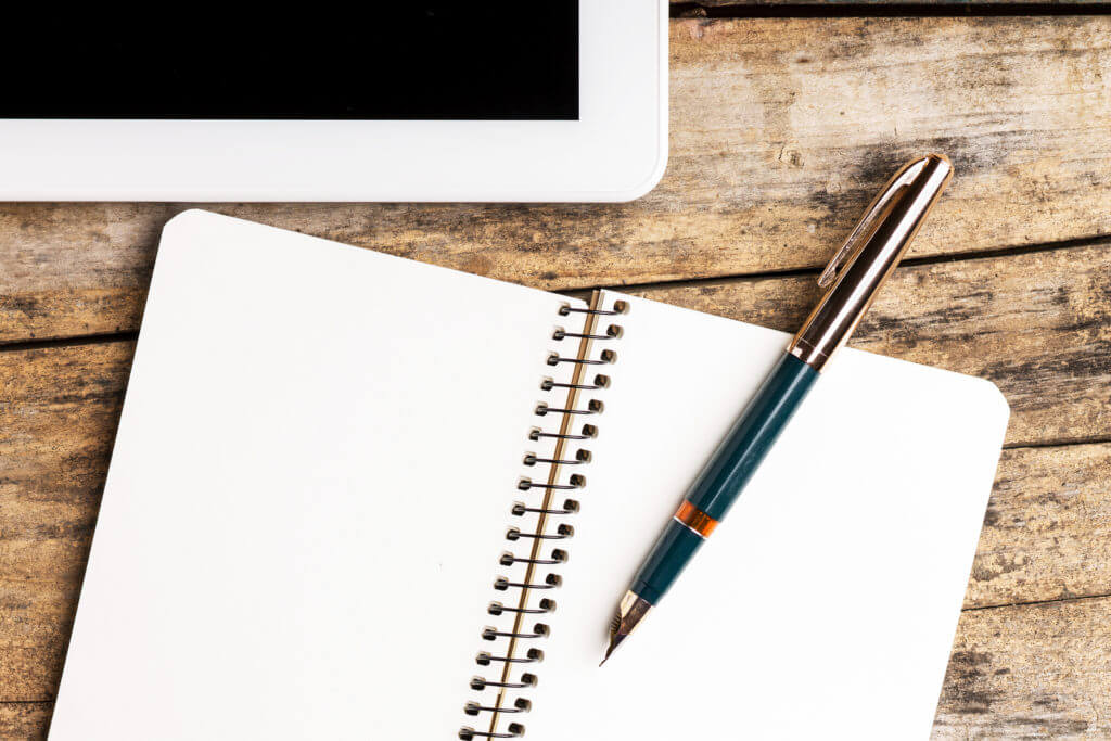 Fountain pen on desk