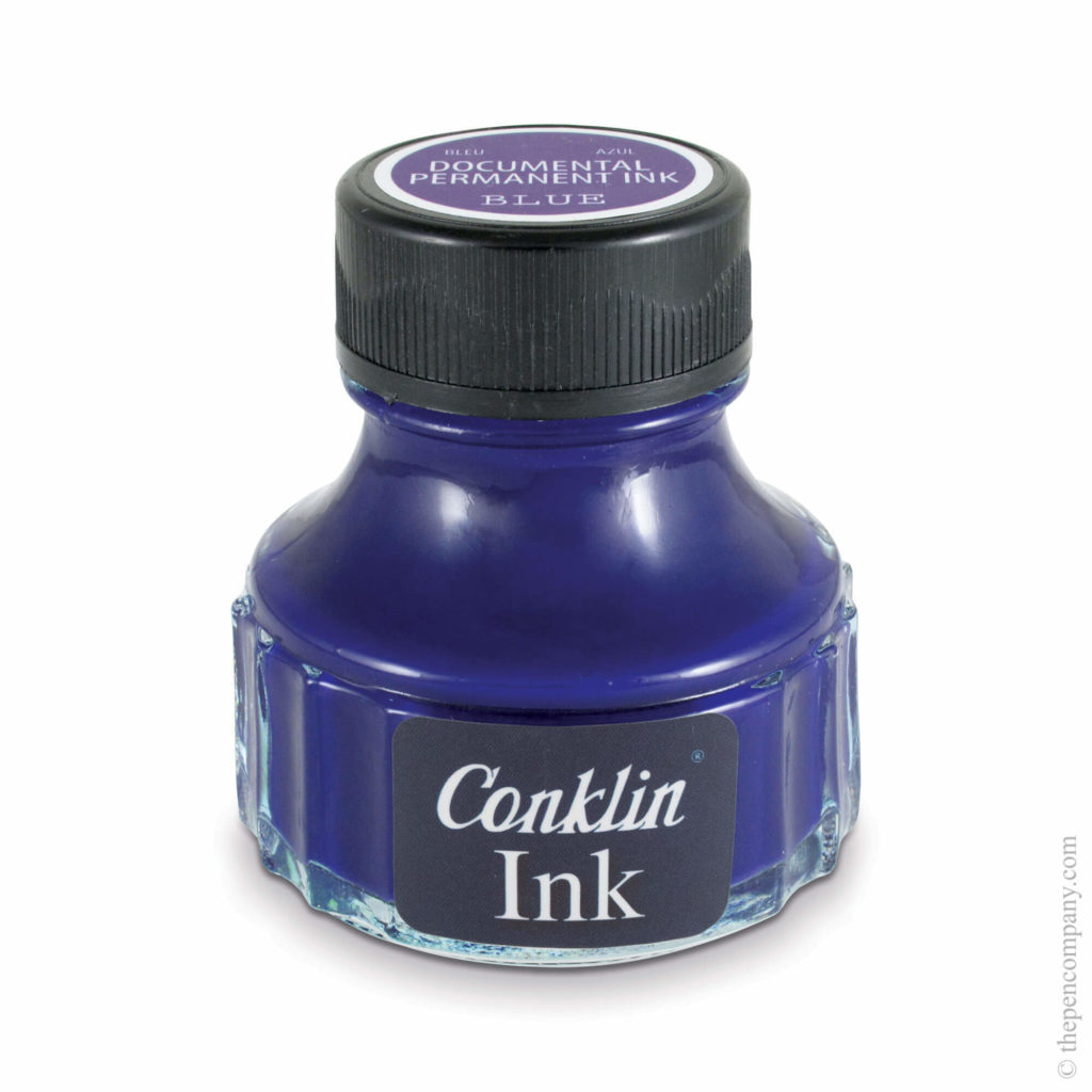Conklin fountain pen ink in Blue