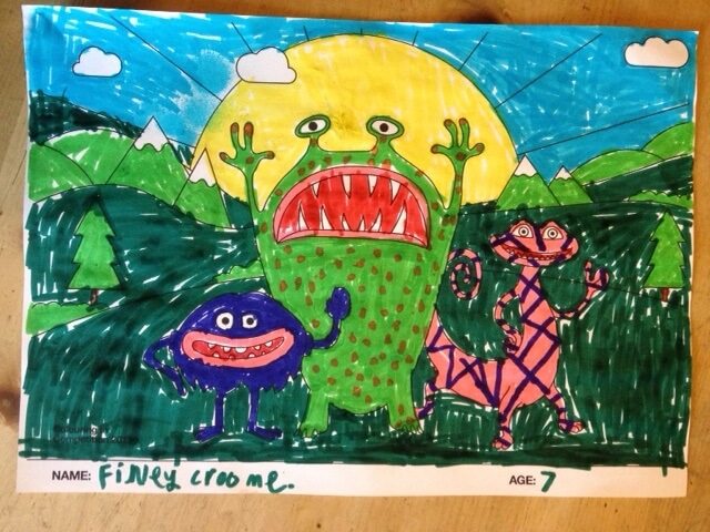 Finley Croome – Age 7 – Colouring Competition Entry