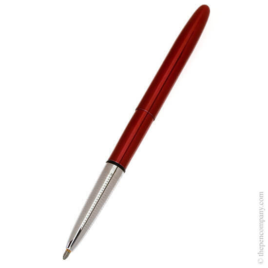 A red Fisher Bullet Space Pen