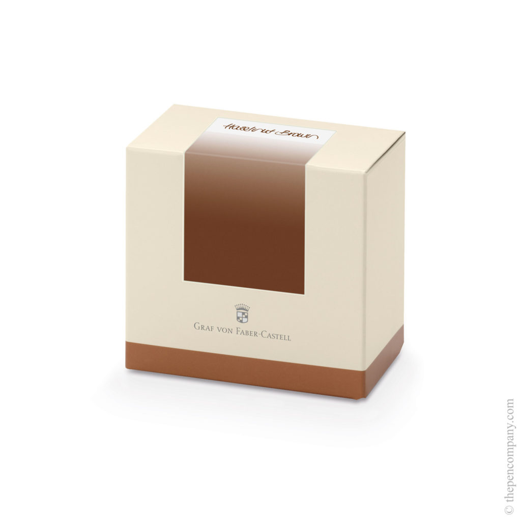 The Graf von Faber-Castell fountain pen ink in Hazelnut Brown