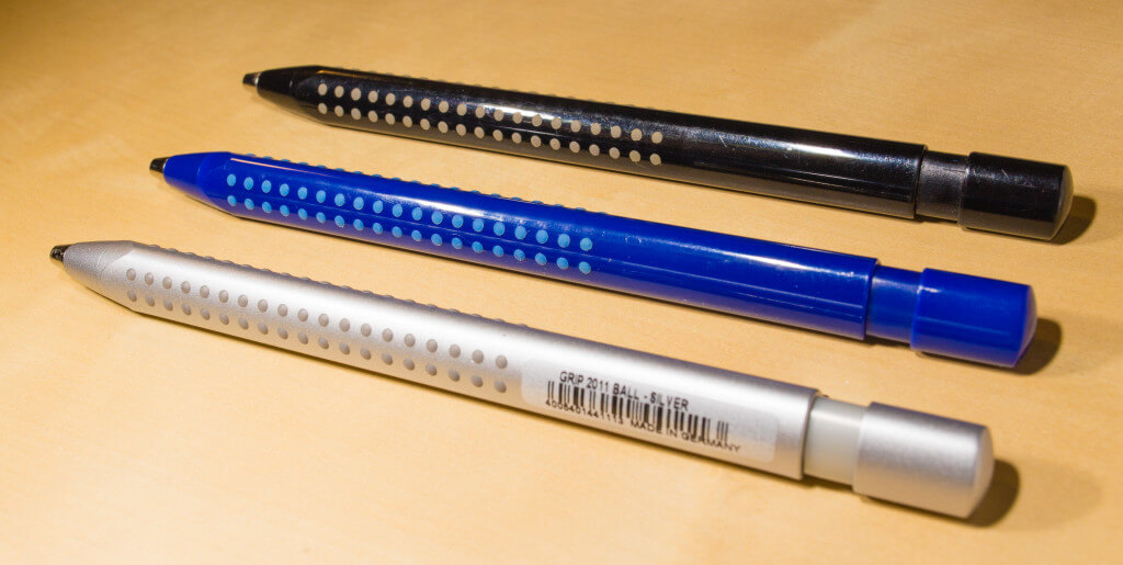 Faber-Castell Grip 2011 ballpoint pen and gel rollerball