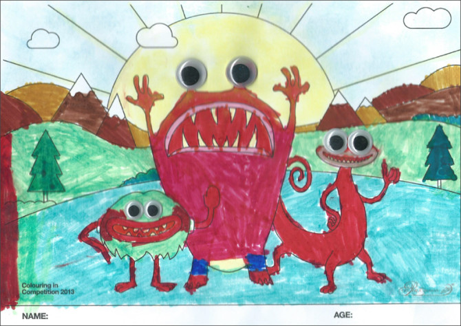 Isaac Hoffman – Age 4 – Colouring-in Competition Entry