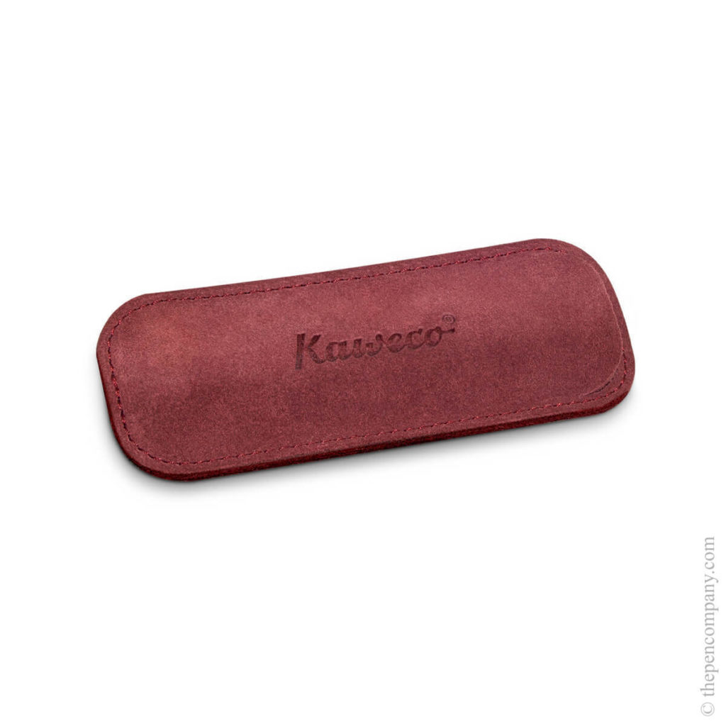 The Kaweco Velours Eco Sport Pouch for two pens in Bordeaux