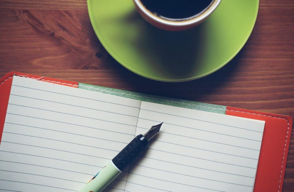 notepad and pen