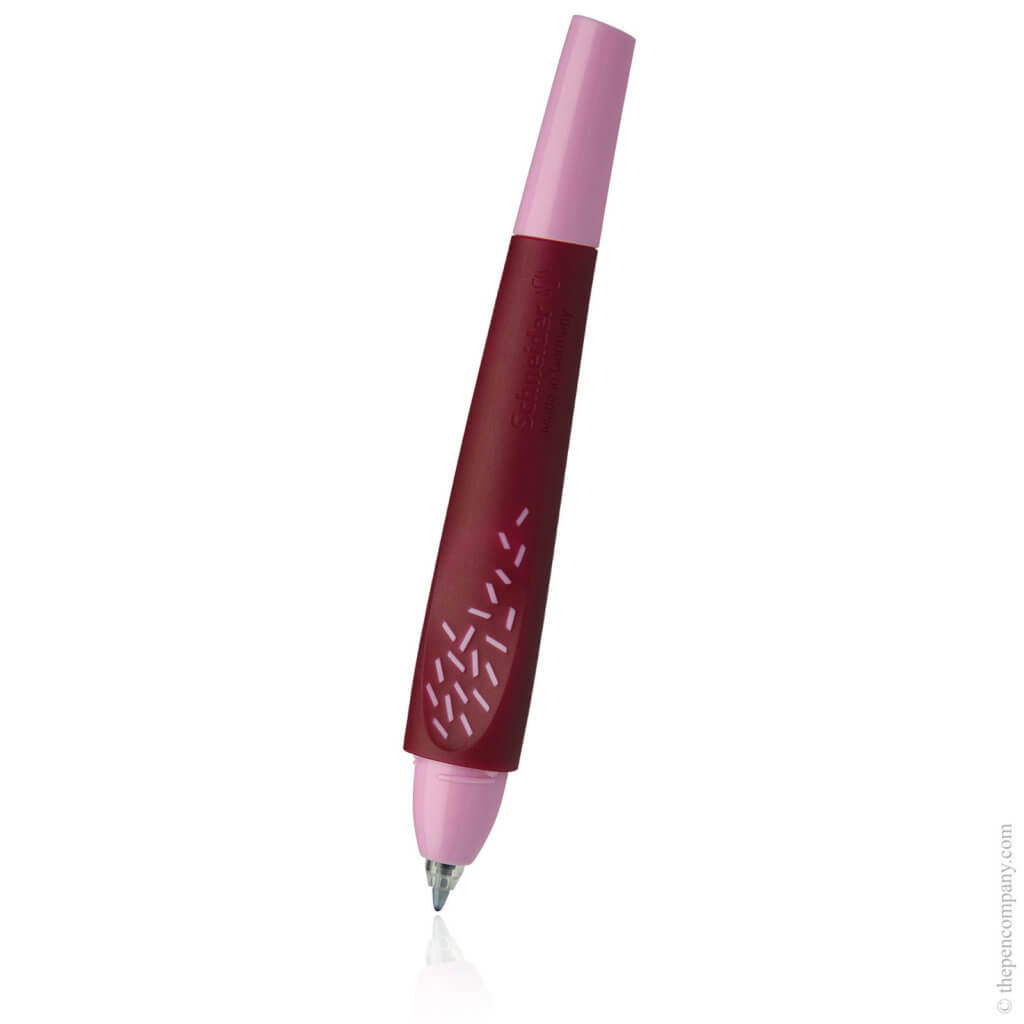 The Schneider Breeze rollerball pen in pink against a white background