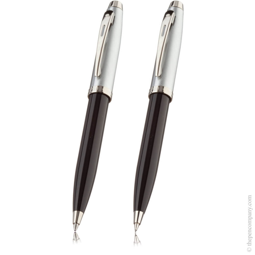 Black Sheaffer 100 Chrome pen set