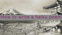 How to write a haiku poem